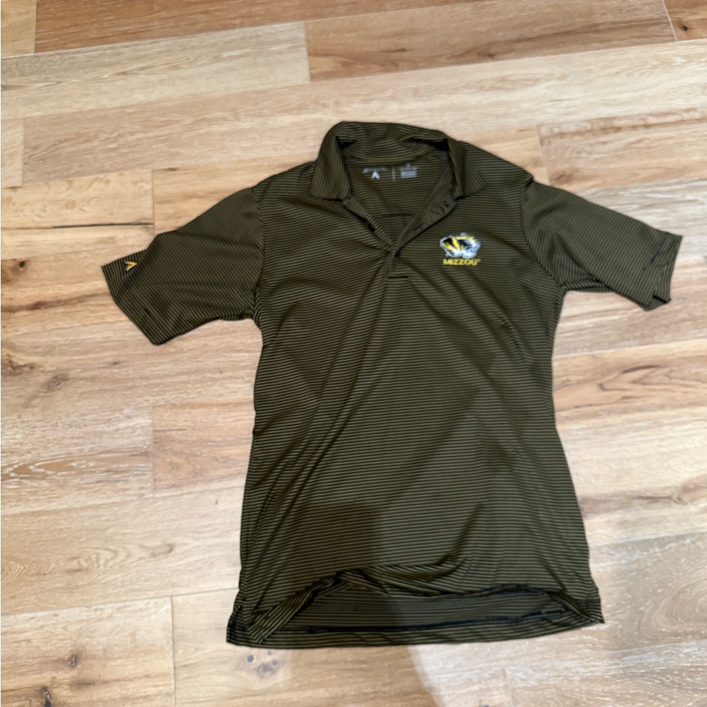 Antigua Mizzou black and Gold Polo Shirt